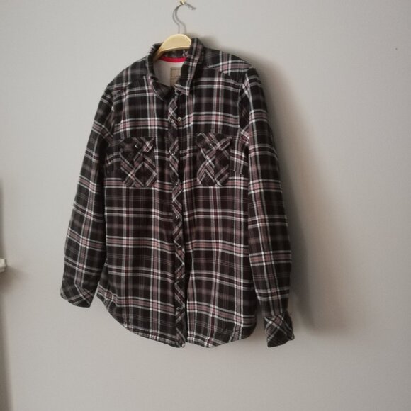 Lady Hathaway Checkered Lined Warm Shirt Size L - Picture 3 of 10